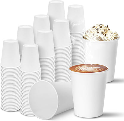 Disposable Paper Coffee Cups — White Paper Cups for Coffee and Water